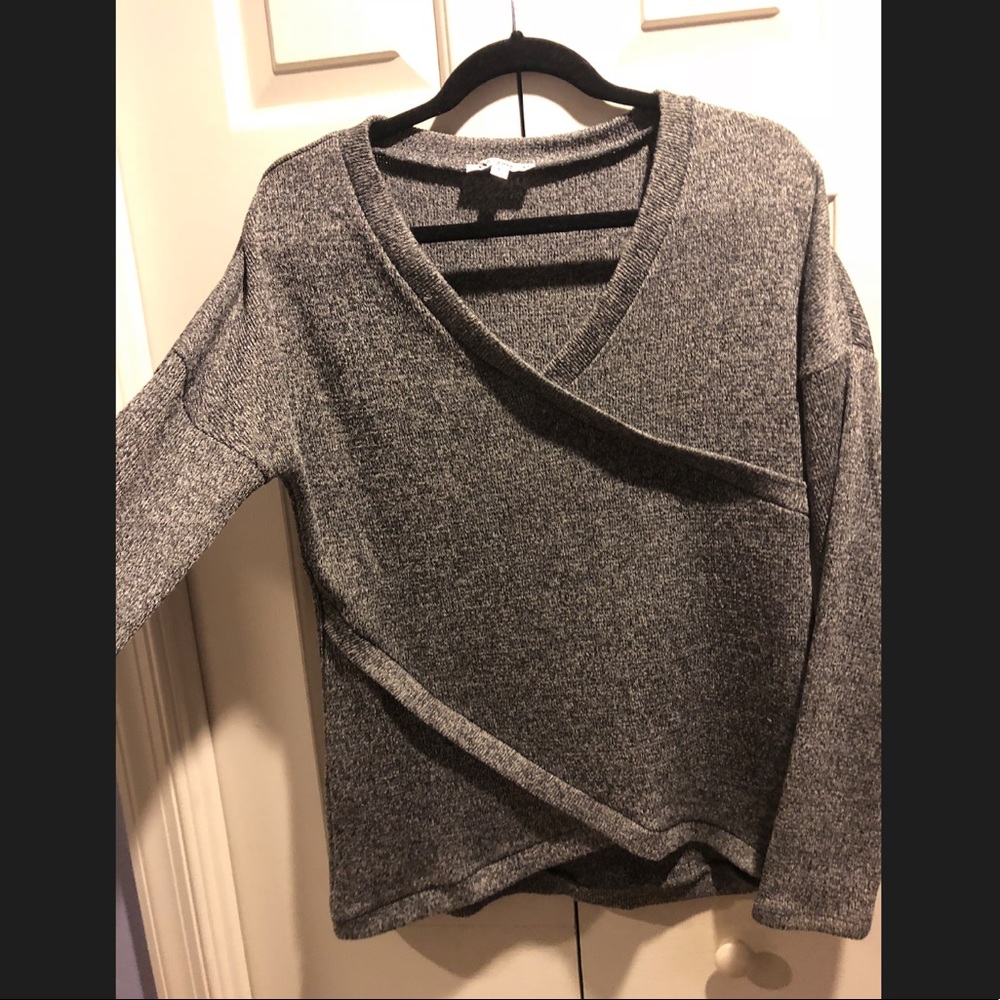 Wonderland by Orange grey sweater, wrap style